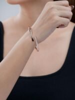 EZURR Unisex Sterling Silver Kada Bracelet