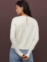 H&M Women White Fine-knit cardigan