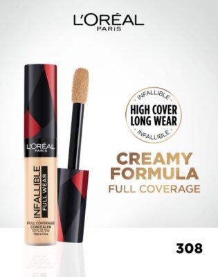 LOreal Paris Infallible Full Coverage Sweat Proof Concealer 10ml - Beige 308