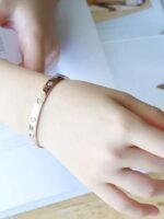 MEENAZ Set Of 2 Gold-Plated Stainless Steel Anti Tarnish Stone Studded Kada Bracelets