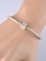 MEENAZ Set Of 2 Gold-Plated Stainless Steel Anti Tarnish Stone Studded Kada Bracelets