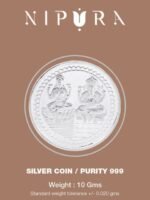 Nipura 999 Pure Silver Ganesh & Laxmi Divine Blessings in Blister Packaging Coin- 10g