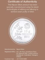 Nipura 999 Pure Silver Ganesh & Laxmi Divine Blessings in Blister Packaging Coin- 10g