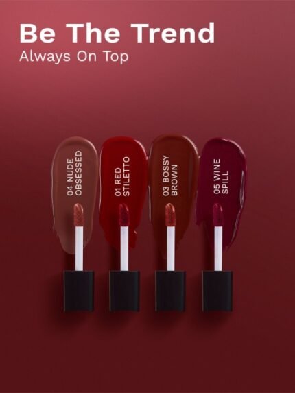 Pilgrim Set Of 4 Matte Me Up Mini Liquid Lipstick - 4 ml Each - Always On Top