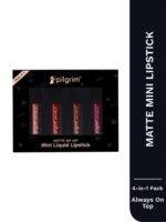 Pilgrim Set Of 4 Matte Me Up Mini Liquid Lipstick - 4 ml Each - Always On Top