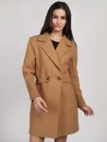 Plagg Women Textured Single-Breasted Overcoat