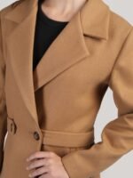 Plagg Women Textured Single-Breasted Overcoat