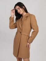 Plagg Women Textured Single-Breasted Overcoat