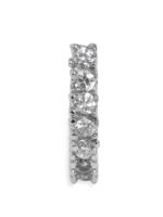 Rubans Silver-Plated White CZ- Stone Studded Handcrafted Nose Clip
