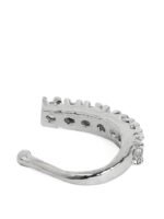 Rubans Silver-Plated White CZ- Stone Studded Handcrafted Nose Clip