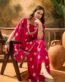 Sangria Bandhej Printed Kaftan & Tube Top With Sharara
