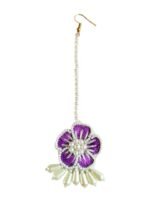 Sangria Floral Beaded Maangtika