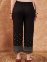 Sangria Floral Zari Embroidered Palazzo