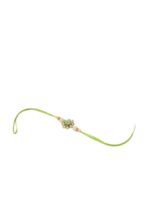 Sangria Set of 2 Artificial Stones & Pearls Bhaiya Bhabhi Rakhi with Roli Chawal