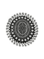 Sangria Silver Plated Oxidized Adjustable Finger Ring