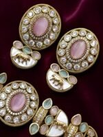 SHONA'S STYLE Copper-Plated Stone Studded Jewellery Set