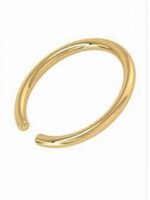 SHREEVARAM Pack of 2 Gold-Plated Brass Nose Ring