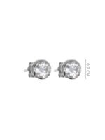 Soraya Luxe 925 Sterling Silver Moissanite Diamond Rhodium-Plated Eternal Stud Earrings