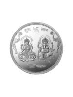 TEEMOODS 999 Sliver Goddess Lakshmi & Ganesh Coin-5gm