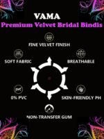 VAMA Premium Velvet Plain Multicolored Bindi Book Sindoor Kumkum Sticker Colourful Bindis