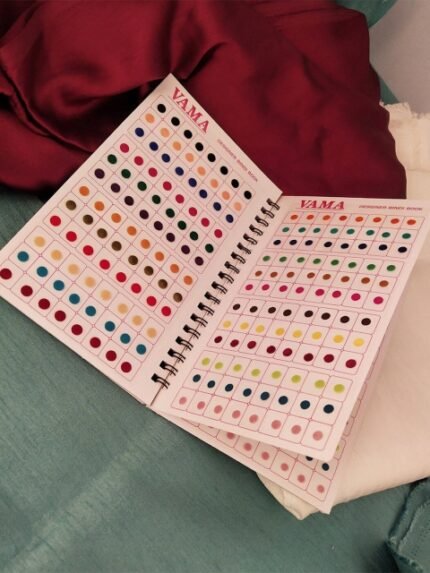 VAMA Premium Velvet Plain Multicolored Bindi Book Sindoor Kumkum Sticker Colourful Bindis