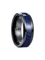 VIEN Stainless Steel Inlay Edges Band Finger Ring