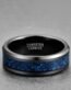 VIEN Stainless Steel Inlay Edges Band Finger Ring